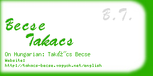 becse takacs business card